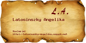 Latosinszky Angelika névjegykártya